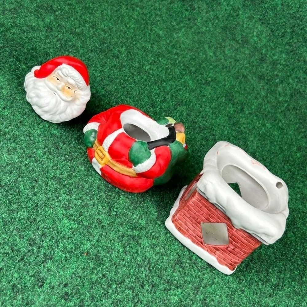 Montgomery Ward Porcelain Santa Potpourri Cooker With Candle Included Decoration - Picture 10 of 16
